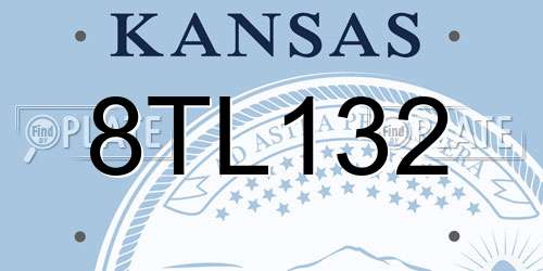8TL132 Kansas License Plate