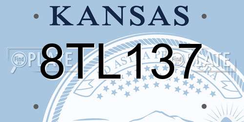 8TL137 Kansas License Plate