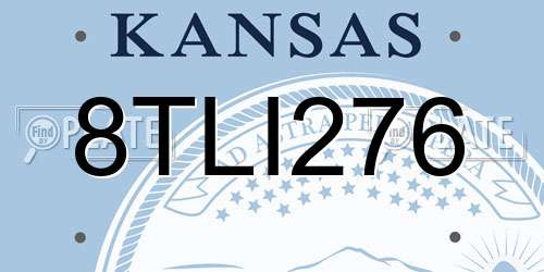 8TLI276 Kansas License Plate