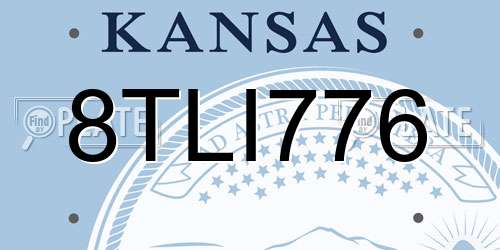 8TLI776 Kansas License Plate