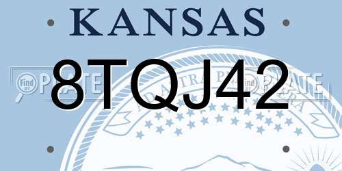 8TQJ42 Kansas License Plate