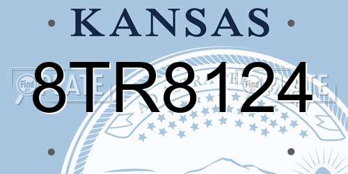 8TR8124 Kansas License Plate