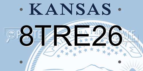 8TRE26 Kansas License Plate