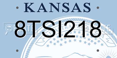 8TSI218 Kansas License Plate
