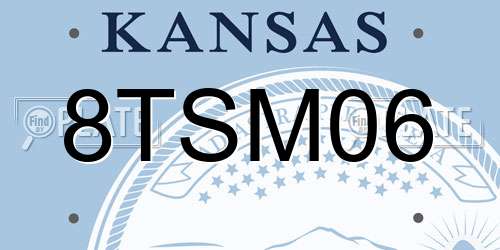 8TSM06 Kansas License Plate