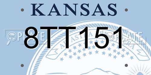 8TT151 Kansas License Plate