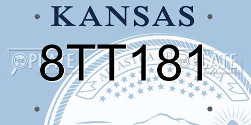 8TT181 Kansas License Plate