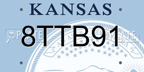 8TTB91 Kansas License Plate
