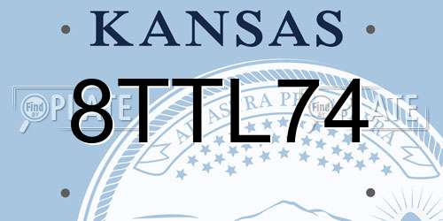 8TTL74 Kansas License Plate