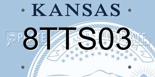 8TTS03 Kansas License Plate