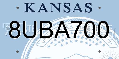 8UBA700 Kansas License Plate