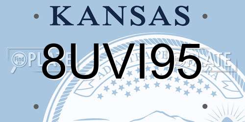 8UVI95 Kansas License Plate