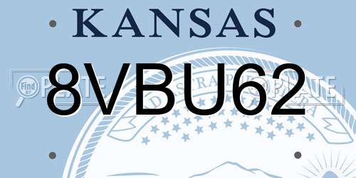 8VBU62 Kansas License Plate