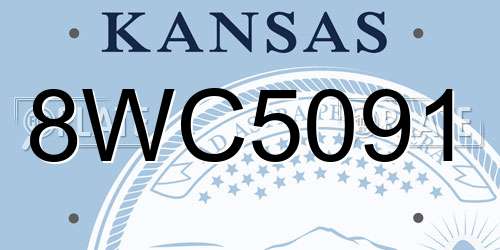 8WC5091 Kansas License Plate