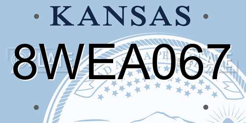 8WEA067 Kansas License Plate