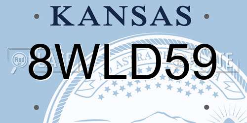 8WLD59 Kansas License Plate