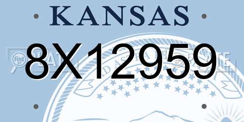 8X12959 Kansas License Plate