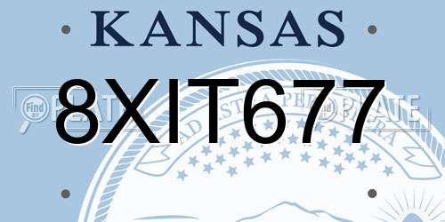 8XIT677 Kansas License Plate