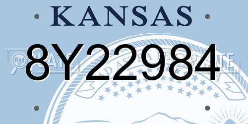 8Y22984 Kansas License Plate