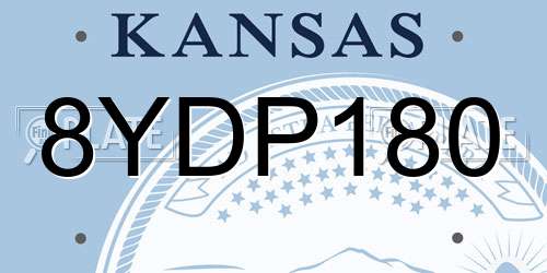 8YDP180 Kansas License Plate