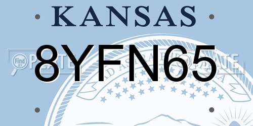 8YFN65 Kansas License Plate