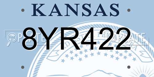 8YR422 Kansas License Plate