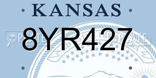 8YR427 Kansas License Plate