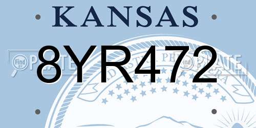 8YR472 Kansas License Plate