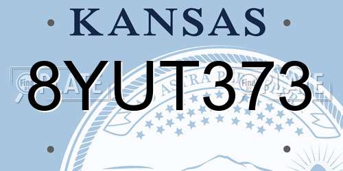 8YUT373 Kansas License Plate