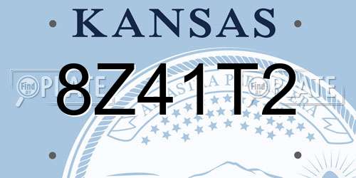 8Z41T2 Kansas License Plate
