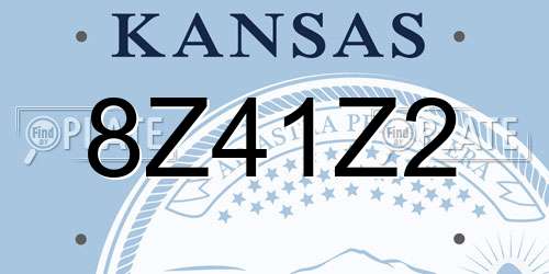 8Z41Z2 Kansas License Plate