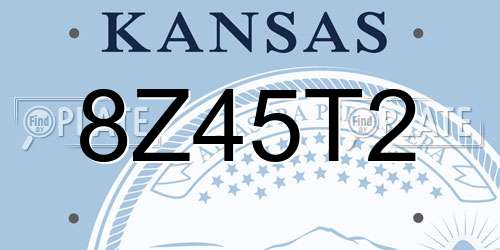 8Z45T2 Kansas License Plate