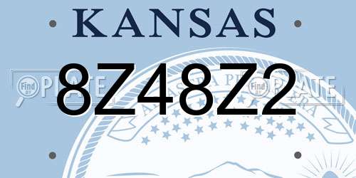8Z48Z2 Kansas License Plate