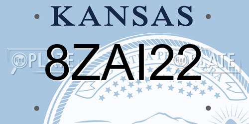 8ZAI22 Kansas License Plate