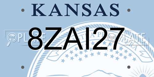 8ZAI27 Kansas License Plate