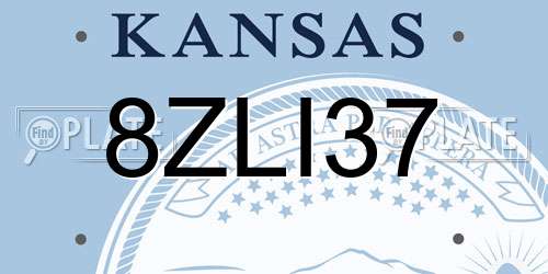 8ZLI37 Kansas License Plate