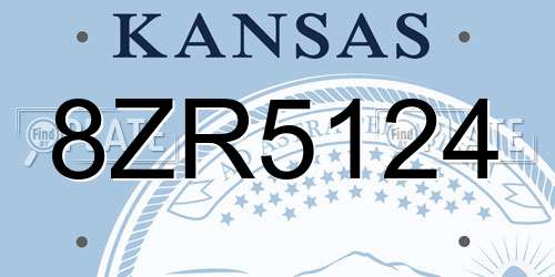 8ZR5124 Kansas License Plate