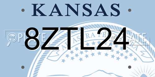 8ZTL24 Kansas License Plate