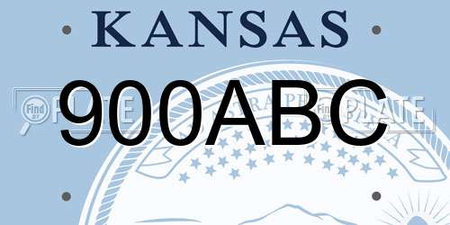900ABC Kansas License Plate