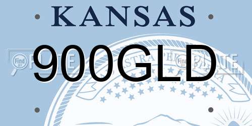 900GLD Kansas License Plate