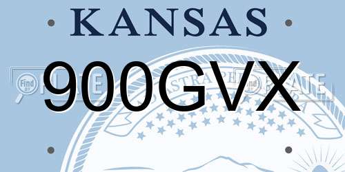 900GVX Kansas License Plate