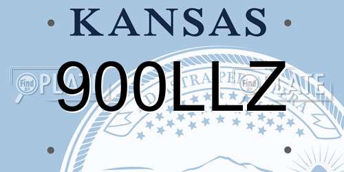 900LLZ Kansas License Plate