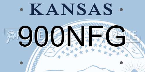 900NFG Kansas License Plate