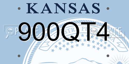 900QT4 Kansas License Plate