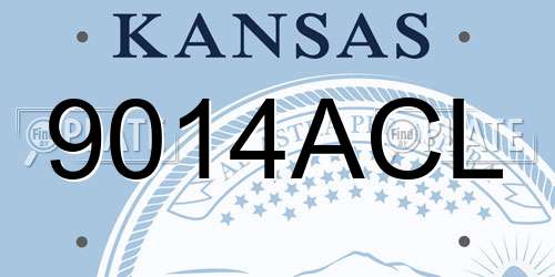 9014ACL Kansas License Plate
