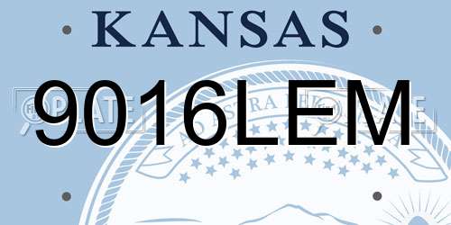 9016LEM Kansas License Plate