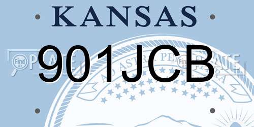 901JCB Kansas License Plate