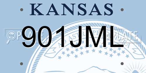 901JML Kansas License Plate