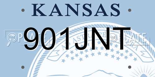 901JNT Kansas License Plate