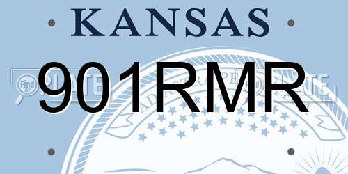 901RMR Kansas License Plate